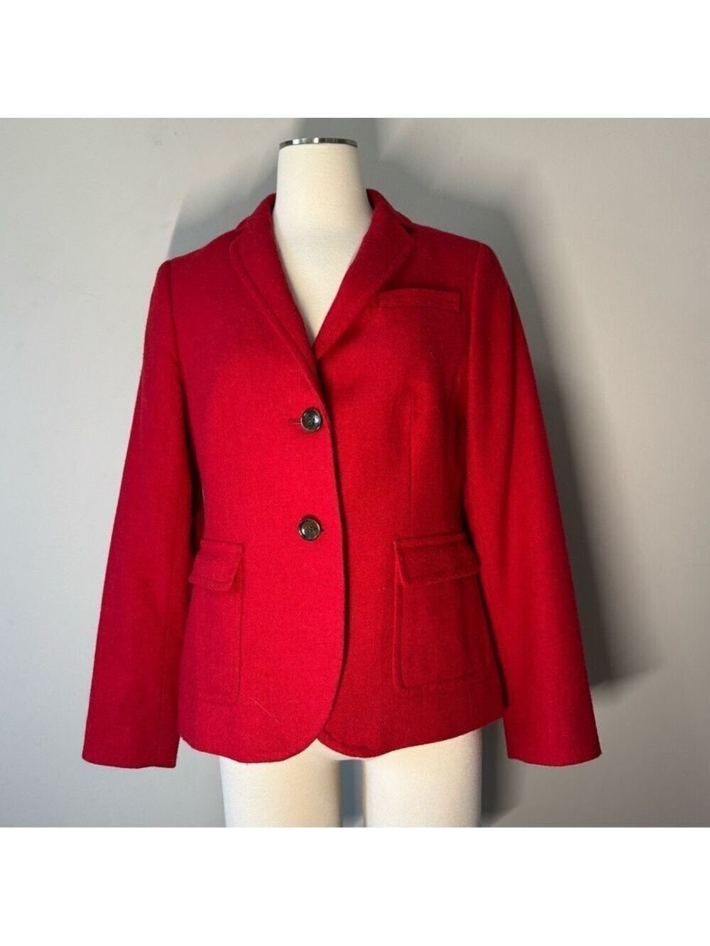 Talbots Petite Vibrant Red Women's Blazer SZ 10
